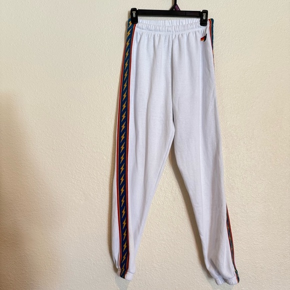 Aviator nation BOLT STRIPE SWEATPANTS - WHITE - Picture 6 of 14